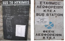 TIME TABLE FOR MYKONOS BUSSES